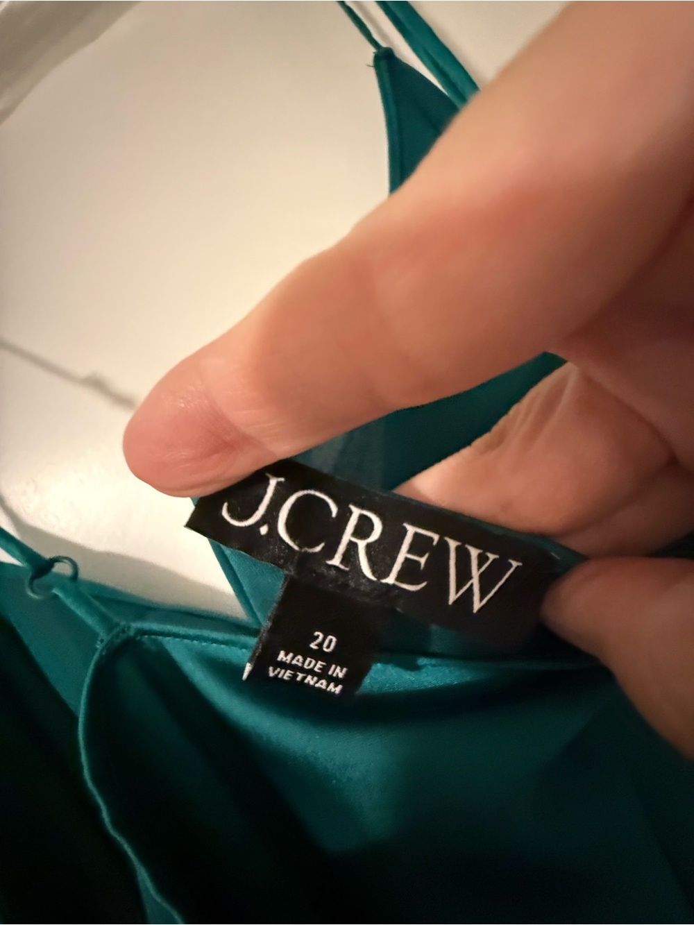 J. Crew Teal Slip Midi Dress - Picture 5 of 7
